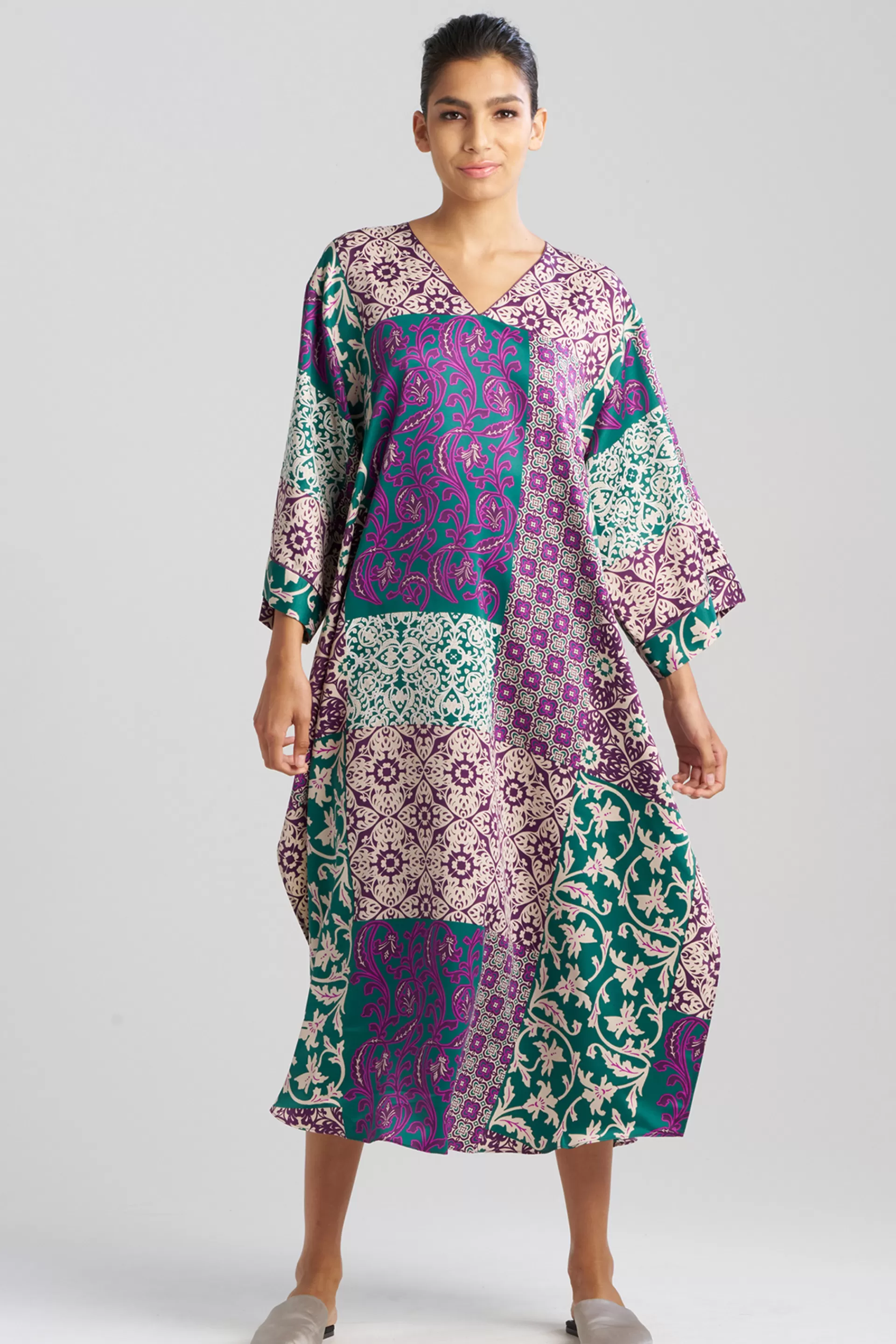 Natori Caftans | Caftan Dresses<Tapestry V-Neck Caftan Purple