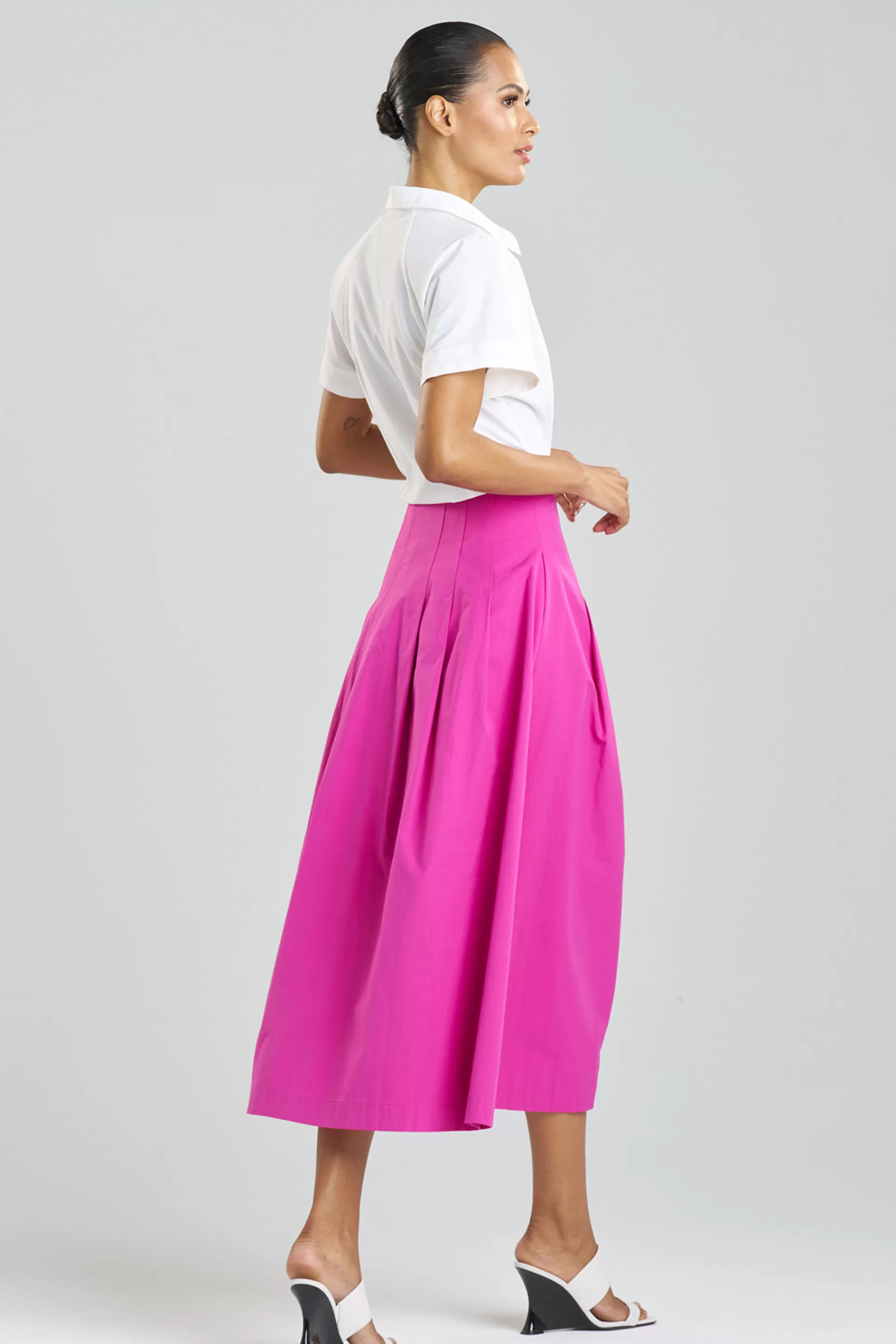 Natori Pants, Skirts & Shorts<Tech Cotton Taffeta Maxi Skirt Bright Berry