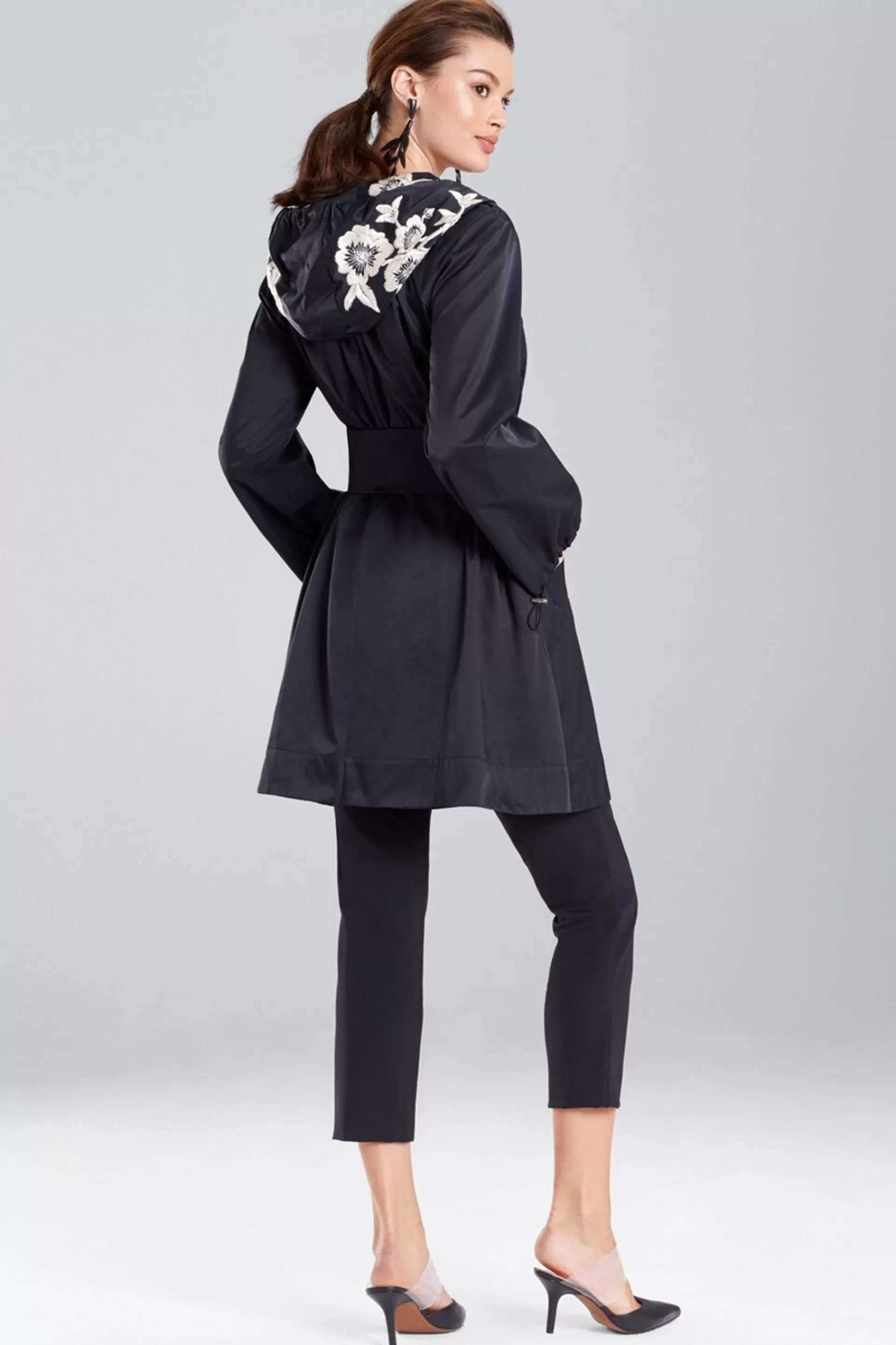 Natori Jackets & Outerwear<Tech Nylon Embroidered Jacket Black