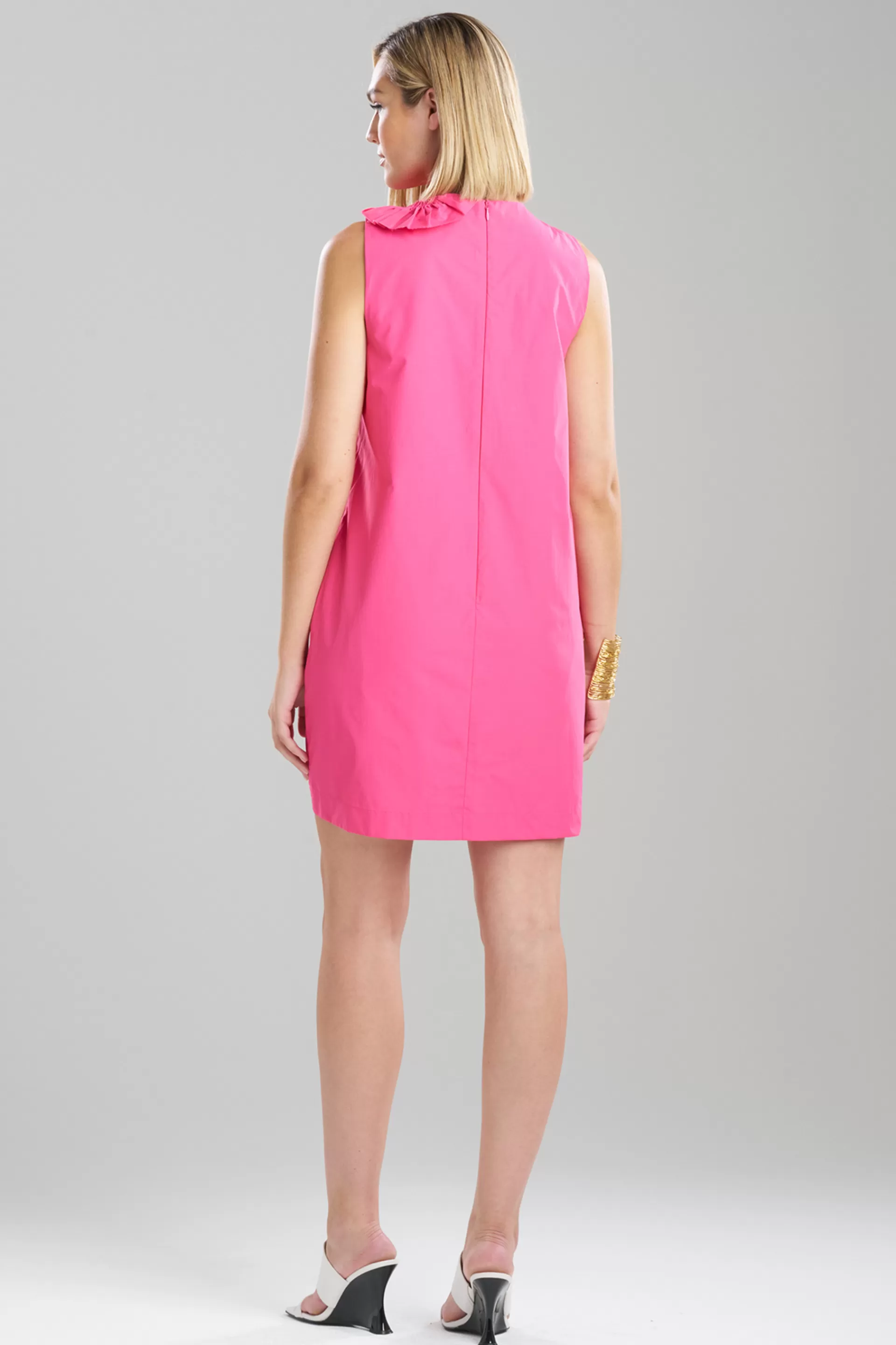 Natori Dresses<Techno Poplin Embroidered Shift Dress Electric Pink