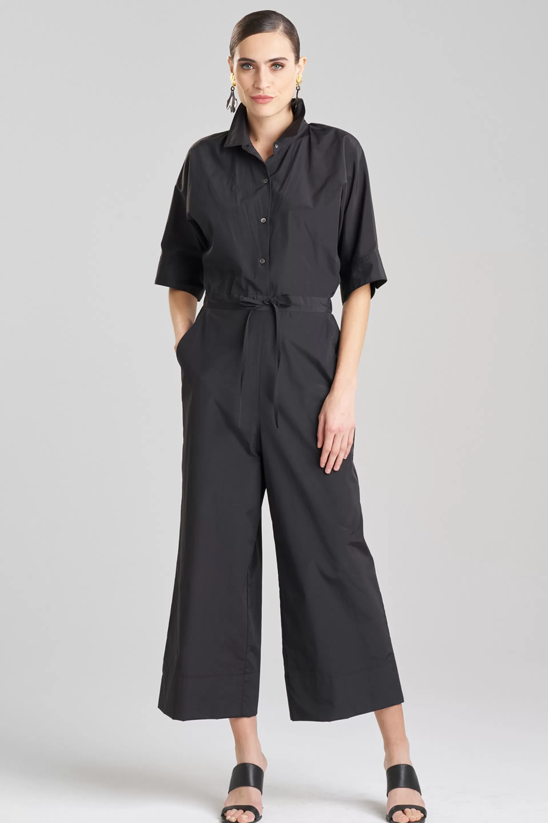 Natori Jumpsuits<Techno Poplin Jumpsuit Black