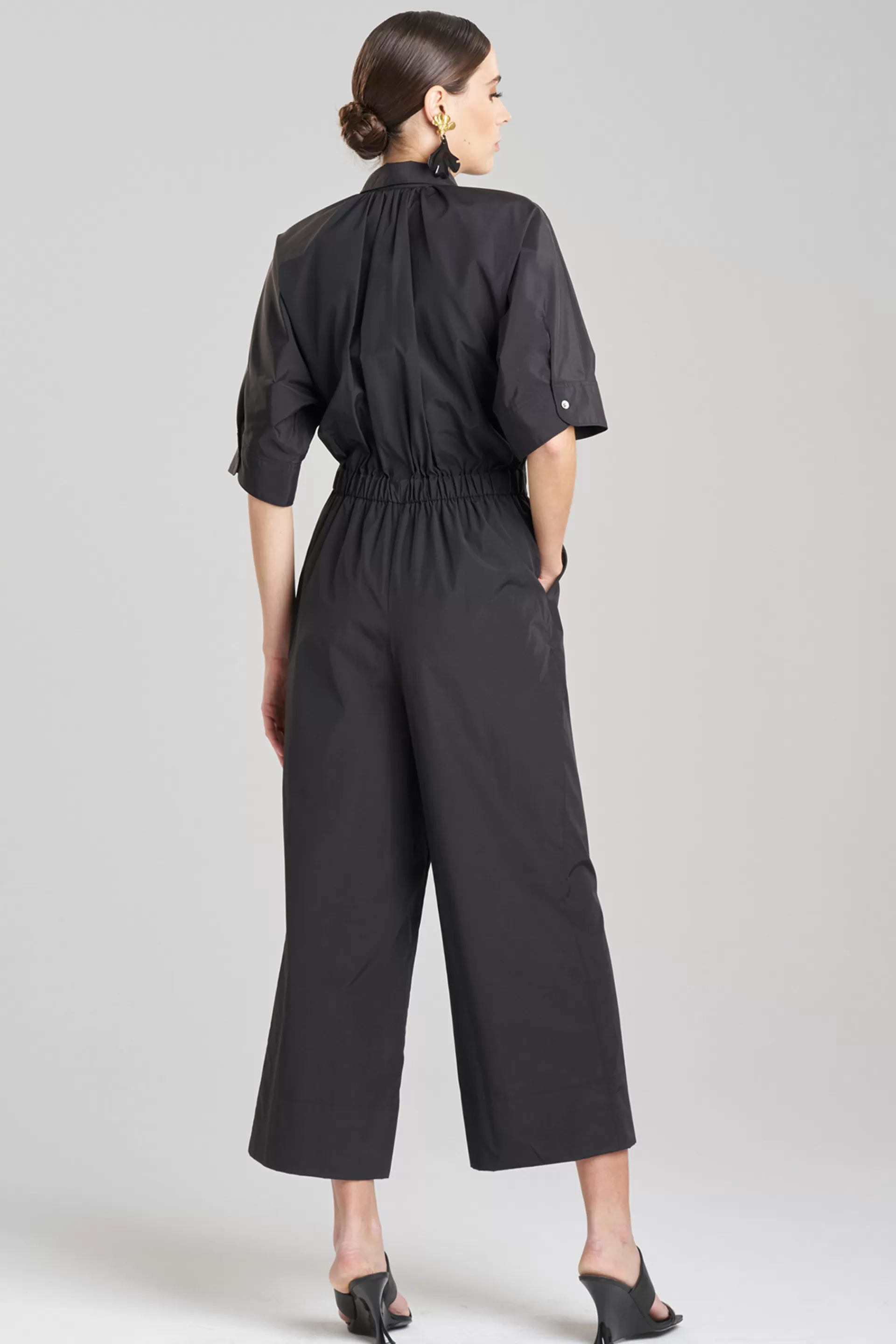 Natori Jumpsuits<Techno Poplin Jumpsuit Black