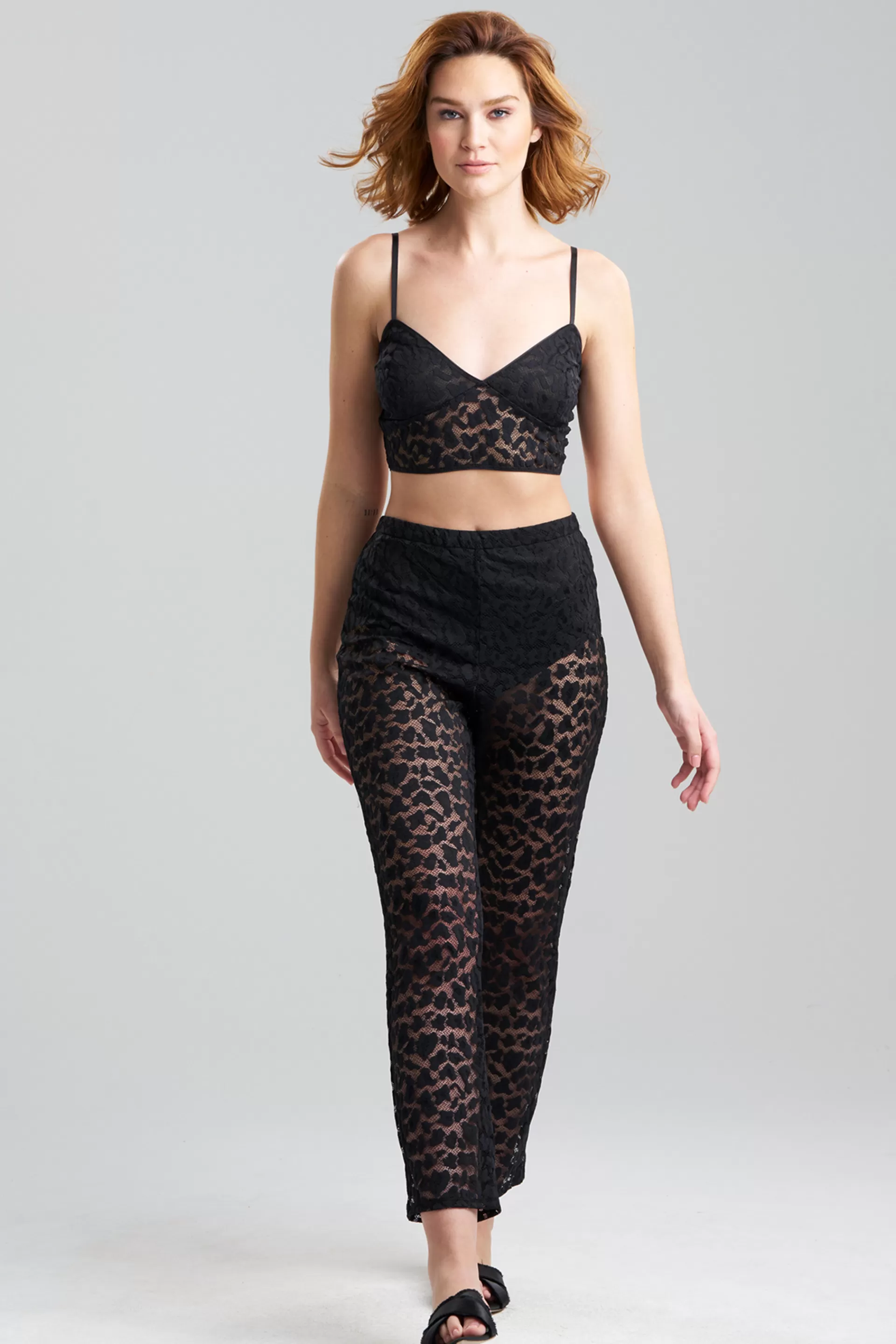 Natori Bralettes | Lounge Tops<Temptation Allover Lace Bralette Black