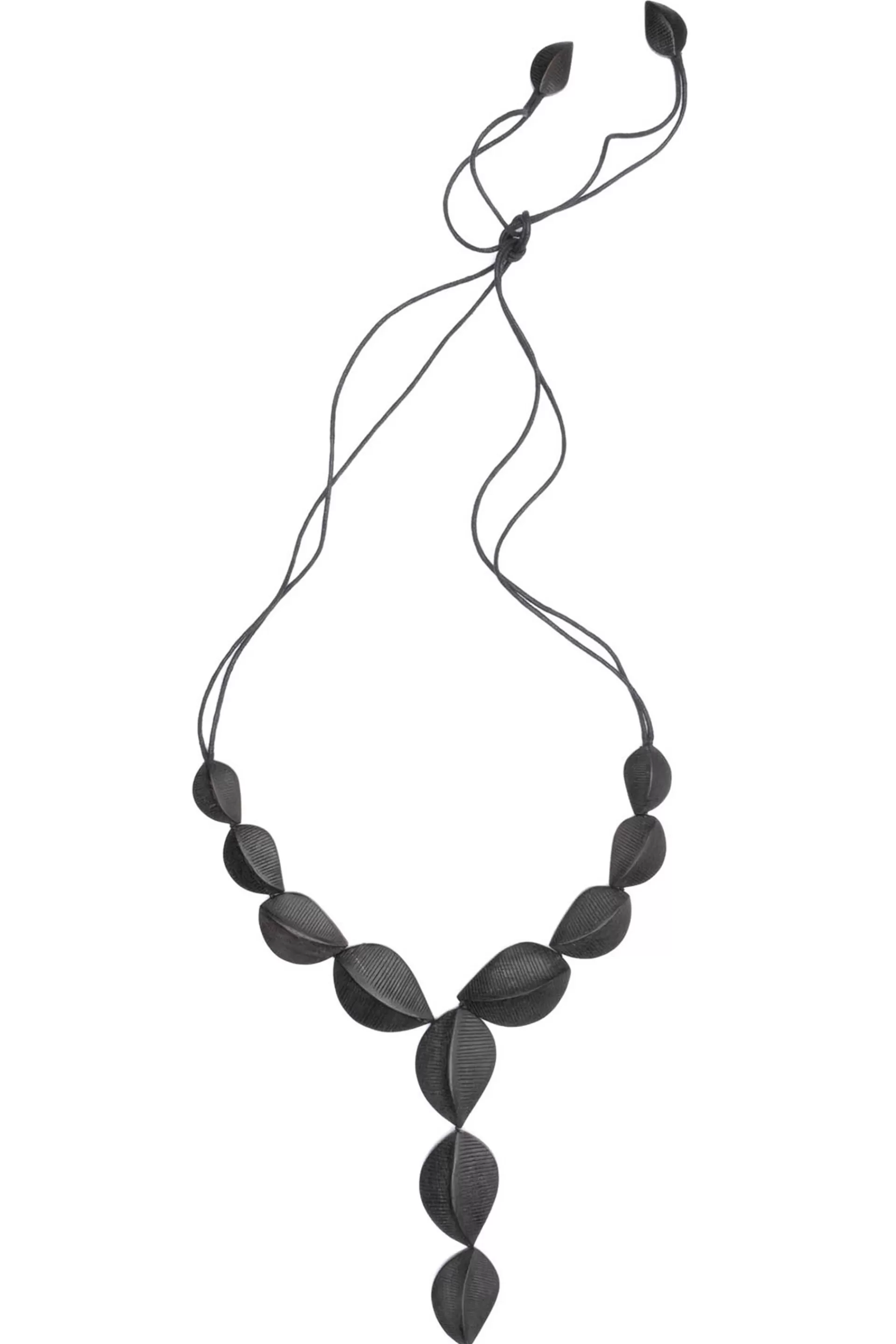 Natori Necklaces<Textured Acacia Wood Necklace Black