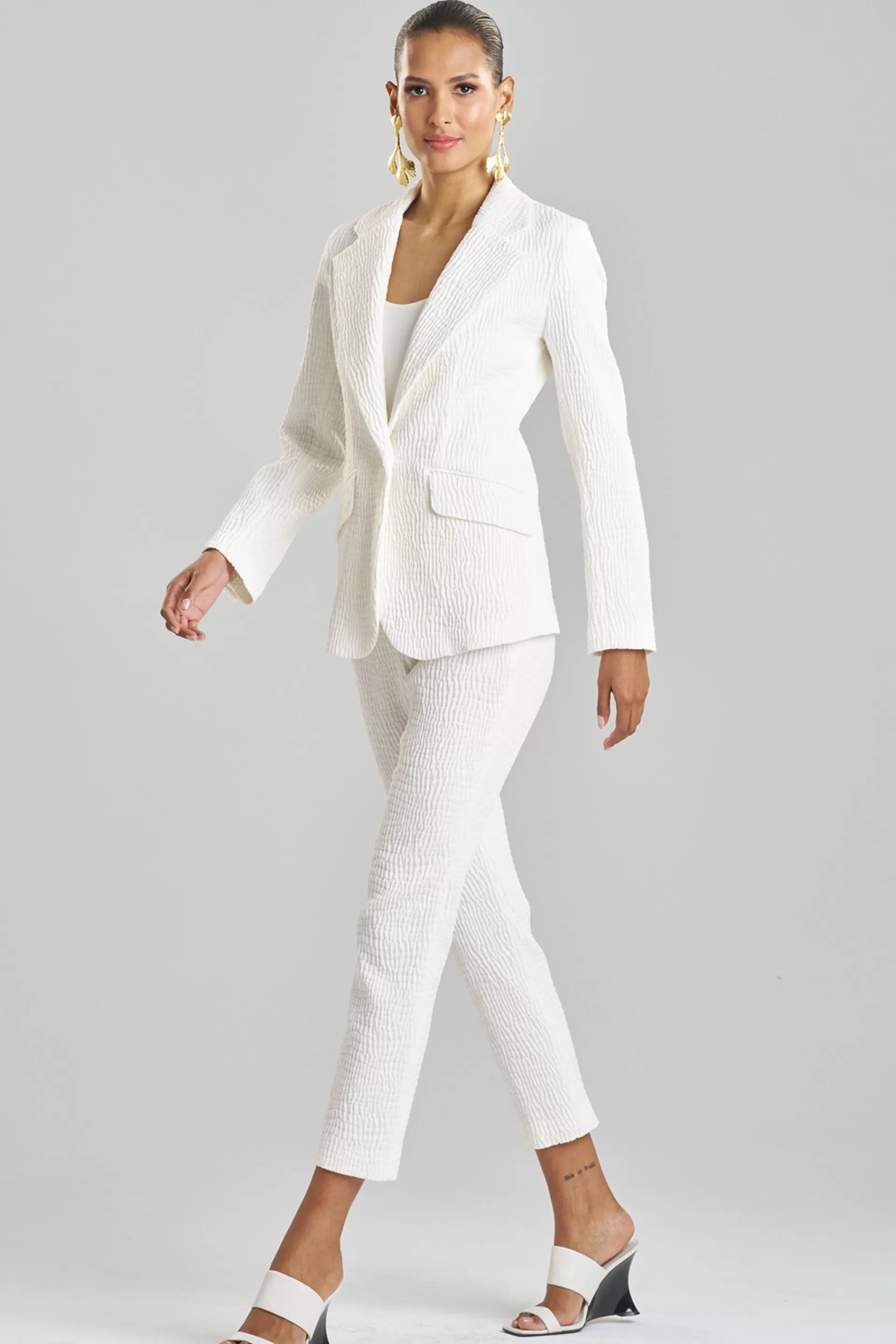 Natori Jackets & Outerwear<Textured Cotton Jacquard Jacket