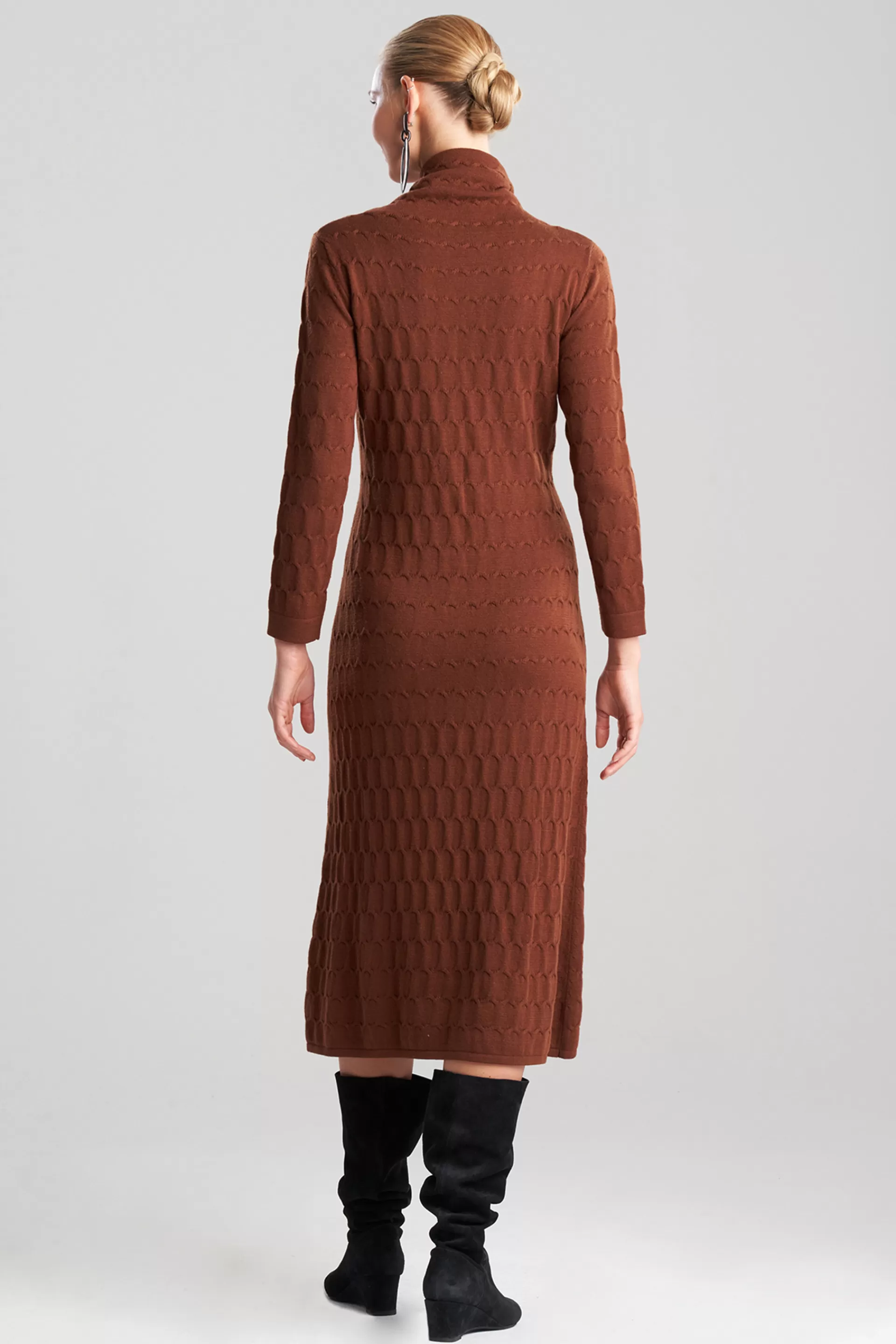 Natori Dresses | Knitwear<Textured Mandalay Turtleneck Dress