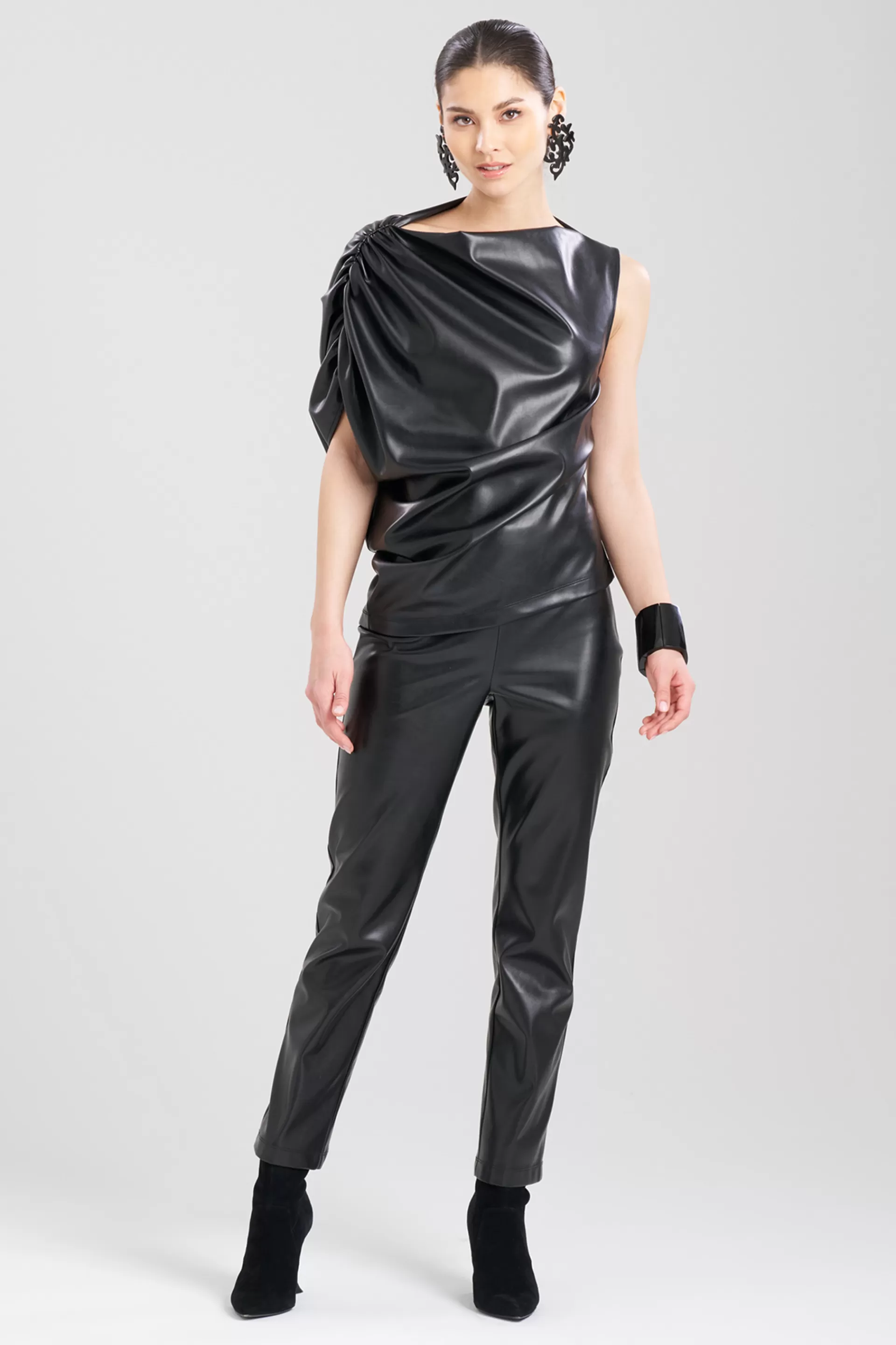 Natori Essentials | Tops, Shirts & Tunics<Vegan Luxe Lambskin Drape Top