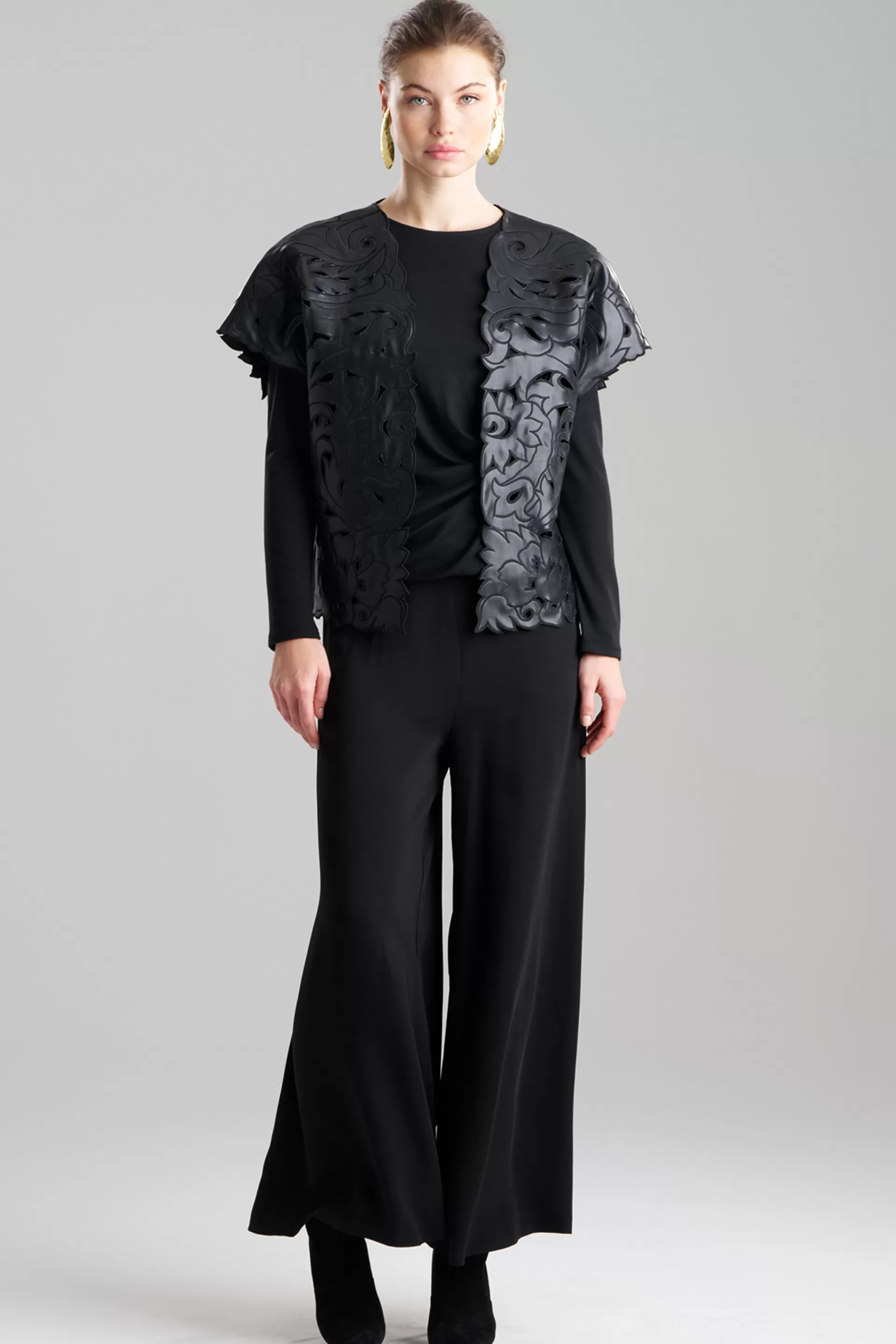 Natori Jackets & Outerwear<Vegan Luxe Lambskin Embroidered Vest