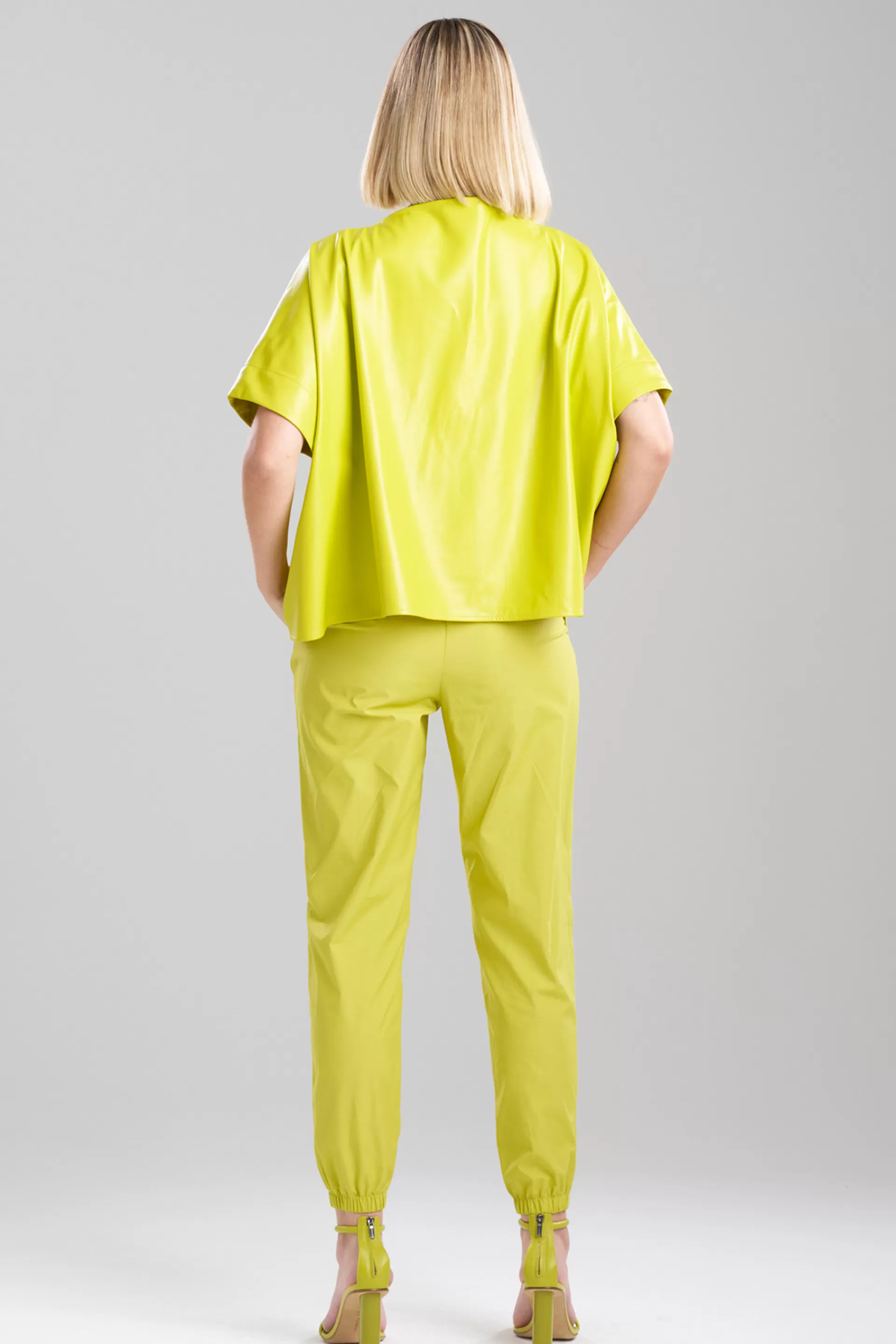 Natori Tops, Shirts & Tunics<Vegan Luxe Lambskin Top Chartreuse