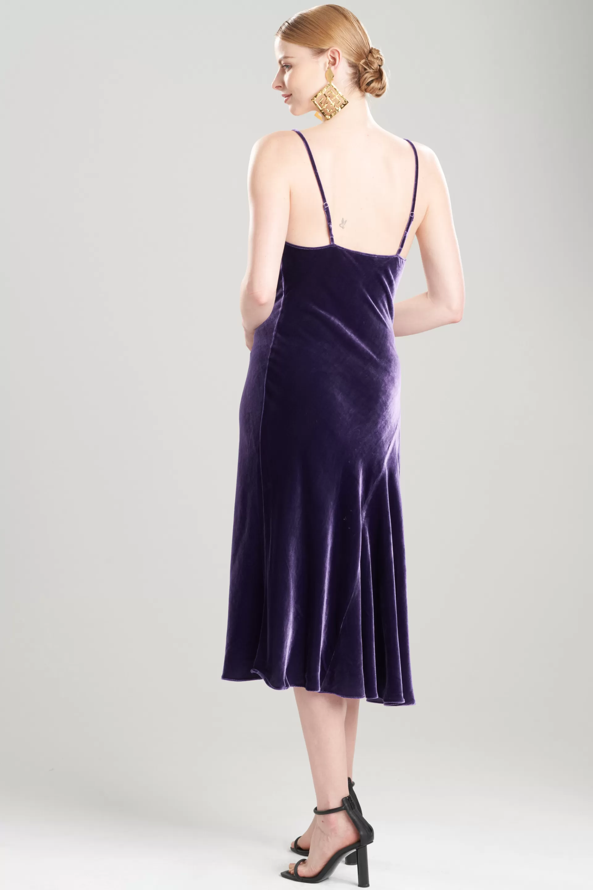 Natori Dresses<Velvet Short Cowl Gown