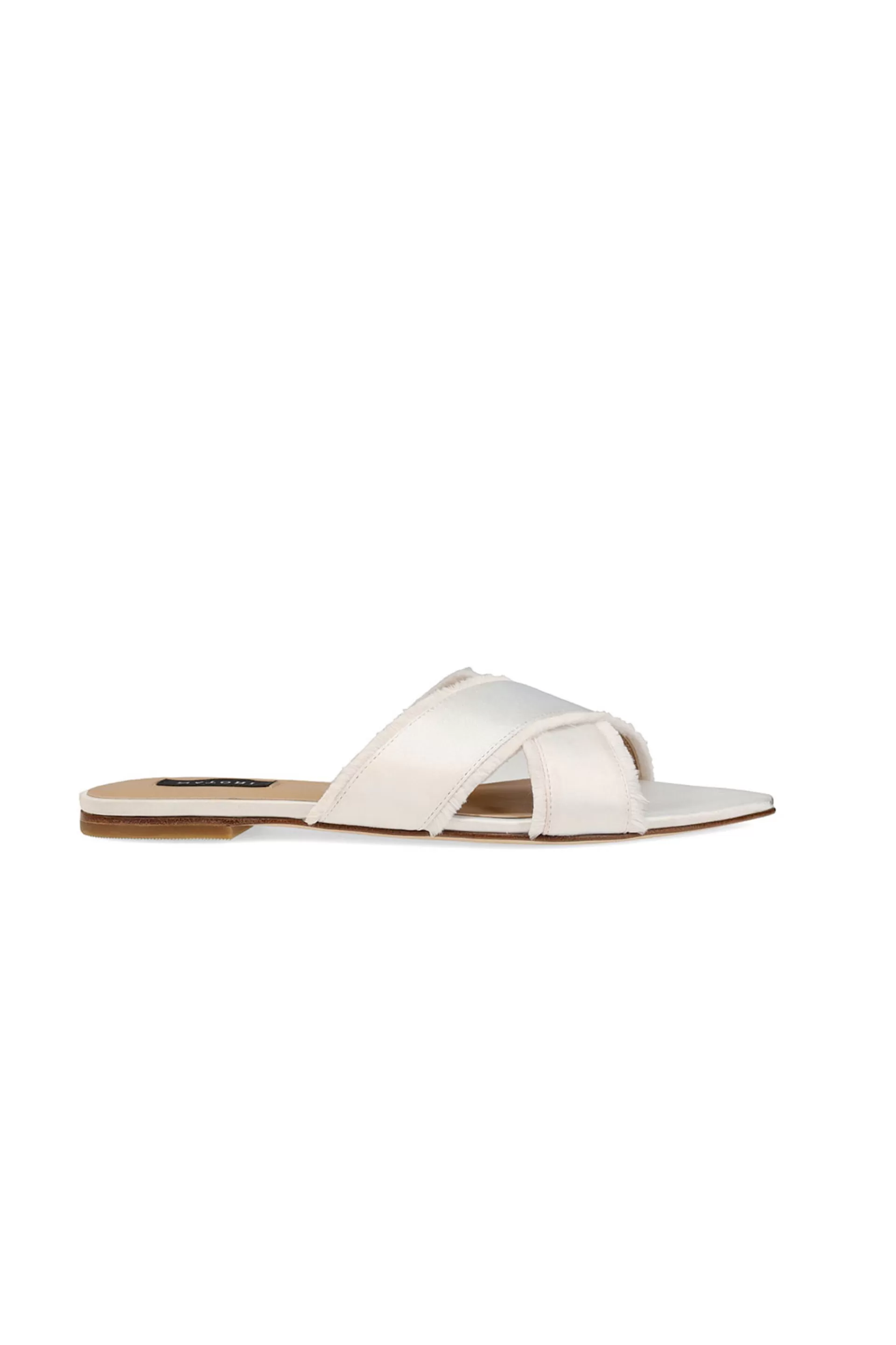 Natori Sandals | Slides<Wayu Satin Fringe Cross Slide Sandals