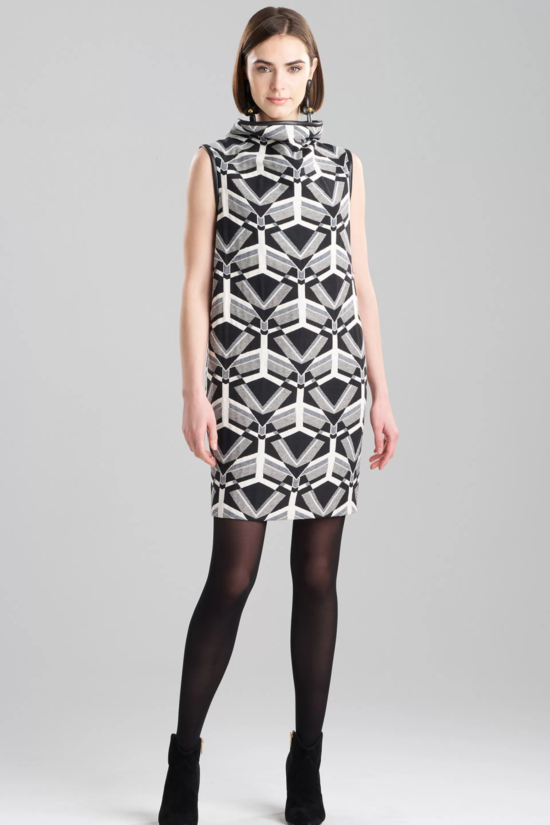 Natori Dresses<Yantra Funnel Shift Dress Black/White