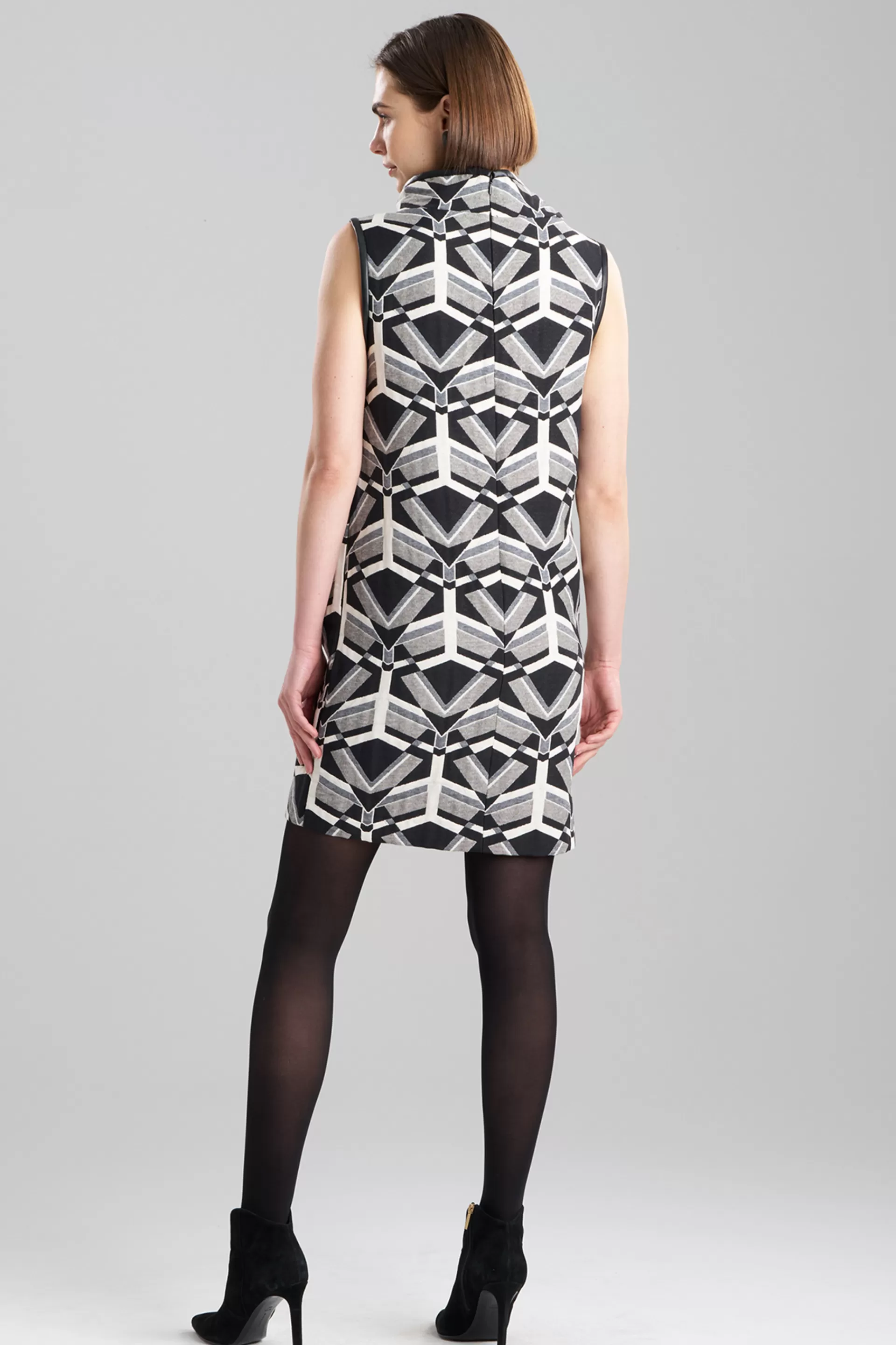 Natori Dresses<Yantra Funnel Shift Dress Black/White