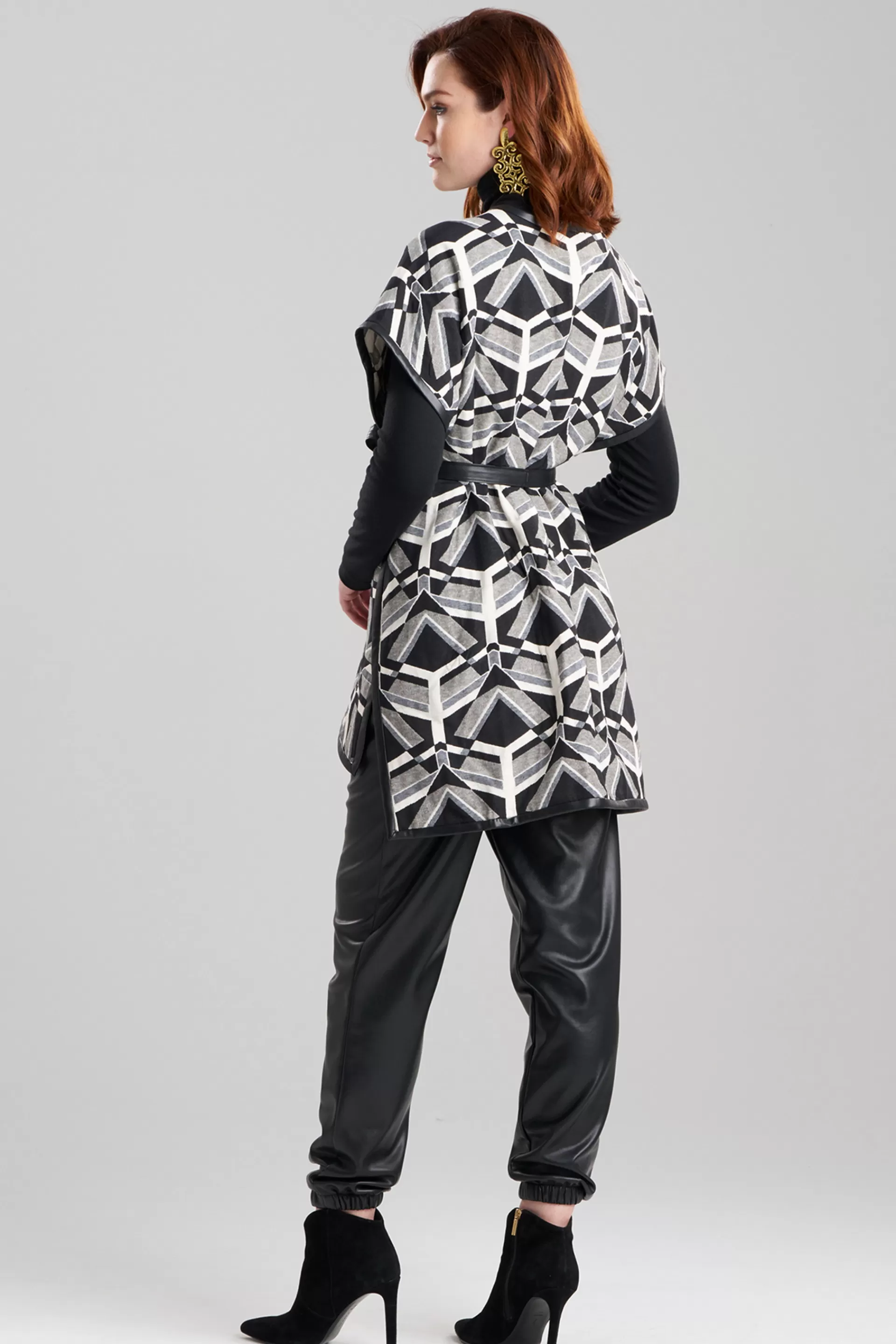 Natori Jackets & Outerwear<Yantra Poncho Wrap Black/White