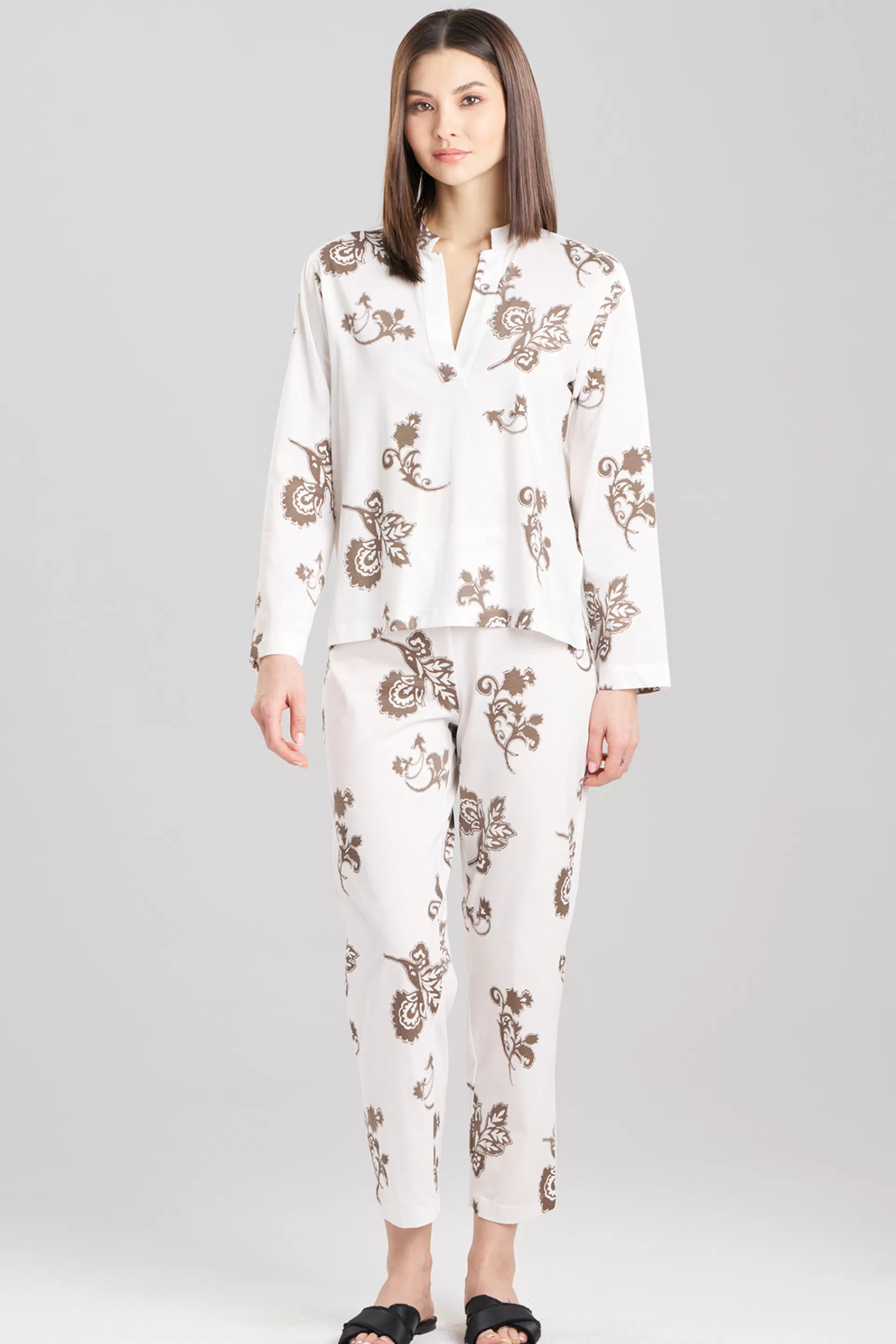 Natori Pajama Sets<Yasmin Long Sleeve PJ Taupe