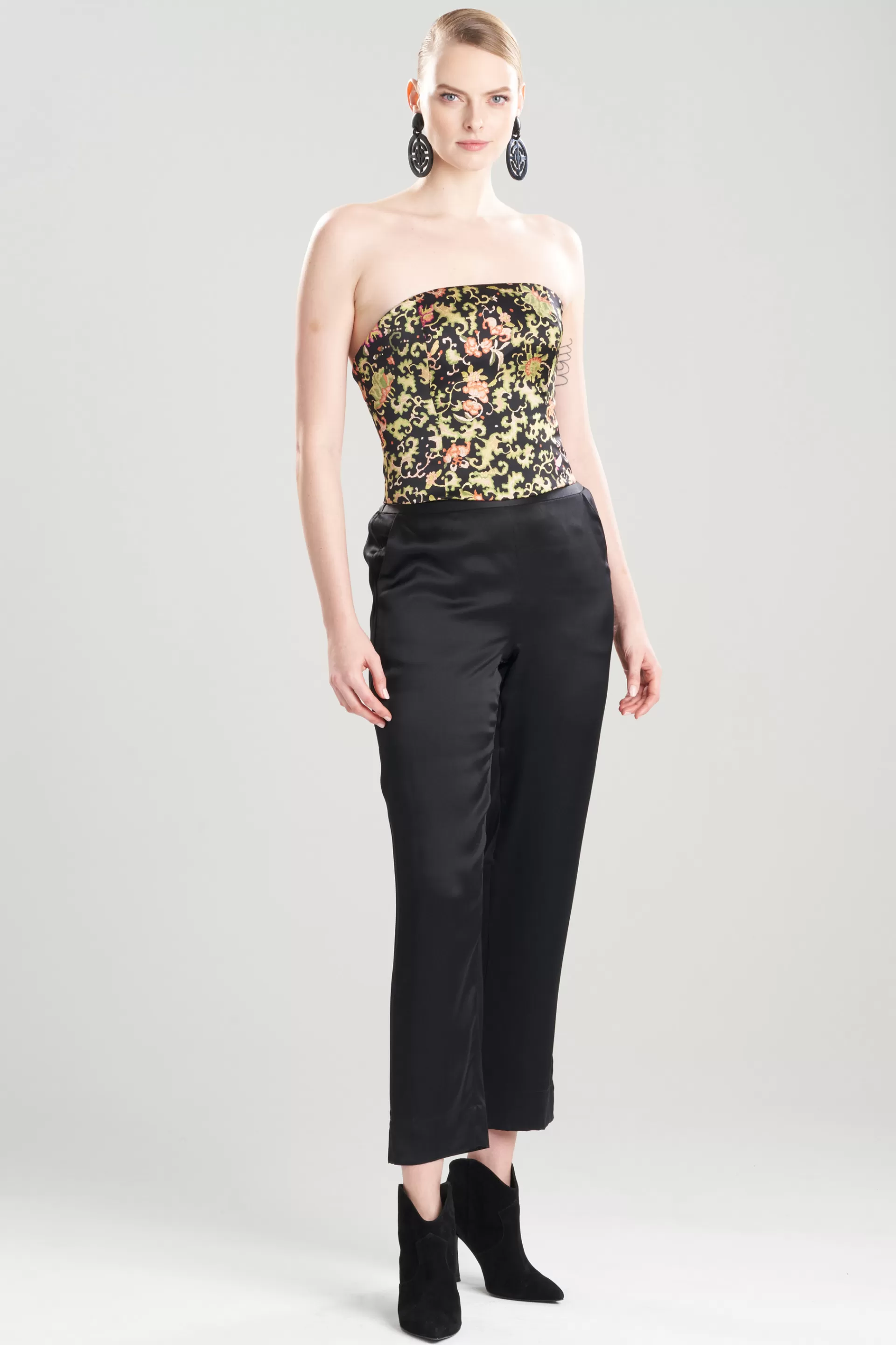 Natori Tops, Shirts & Tunics | Bustiers & Camis<Yasugi Charmeuse Silk Bustier Black Multi