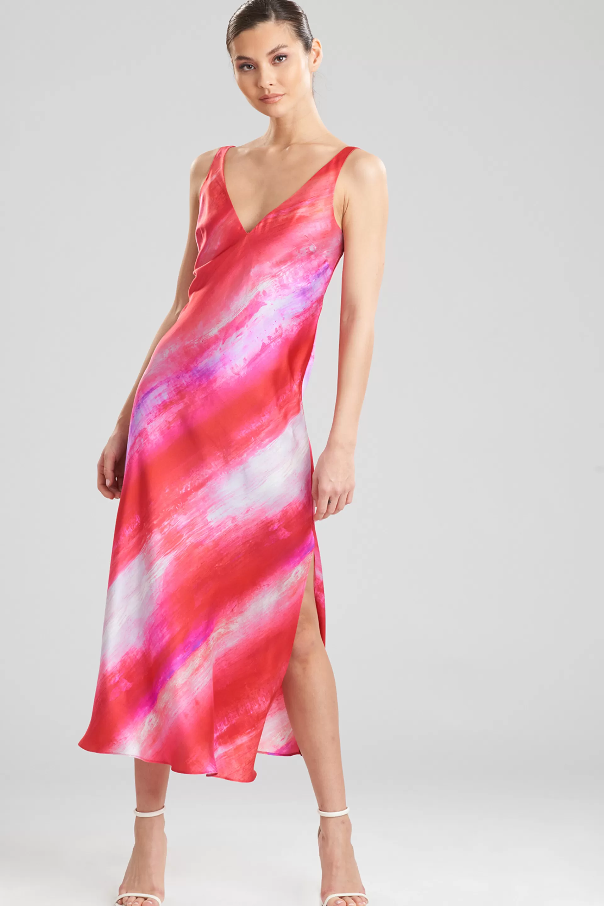 Natori Dresses | Gowns<Yoriko Silk Gown Dragon Fruit