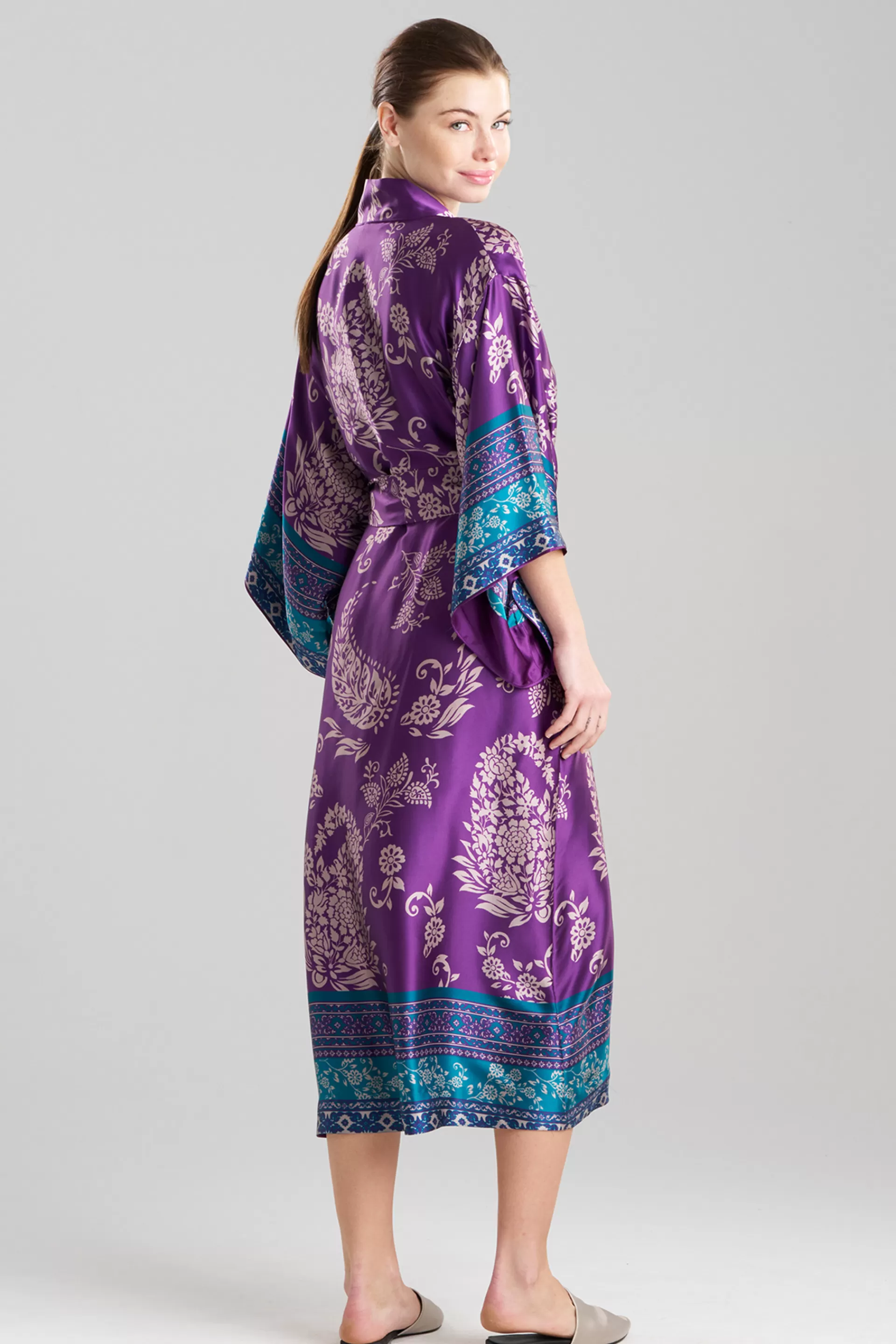 Natori Robes & Kimonos<Ysobel Silk Robe Purple Multi