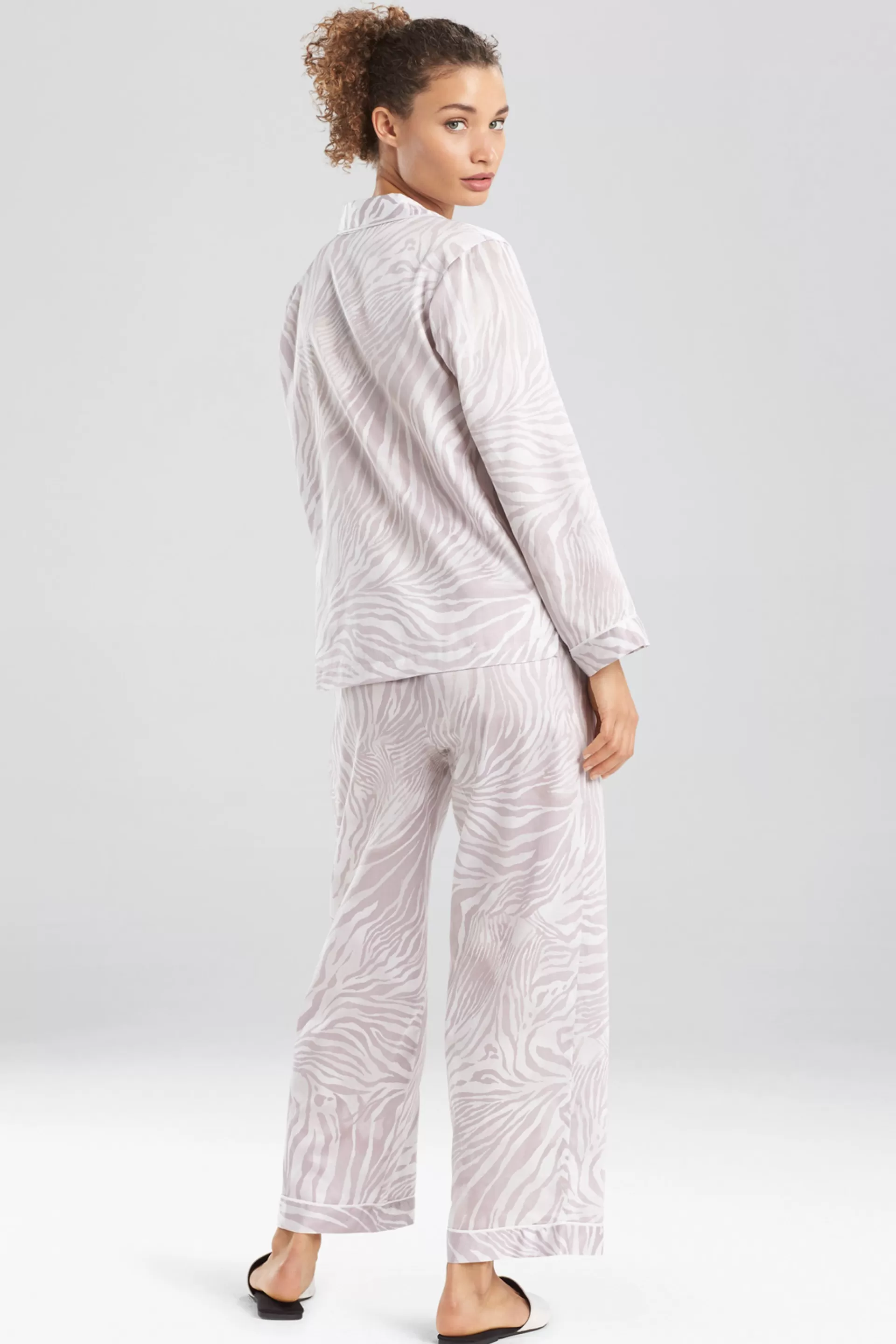 Natori Pajama Sets<Zebra - Cotton Sateen Notch PJ