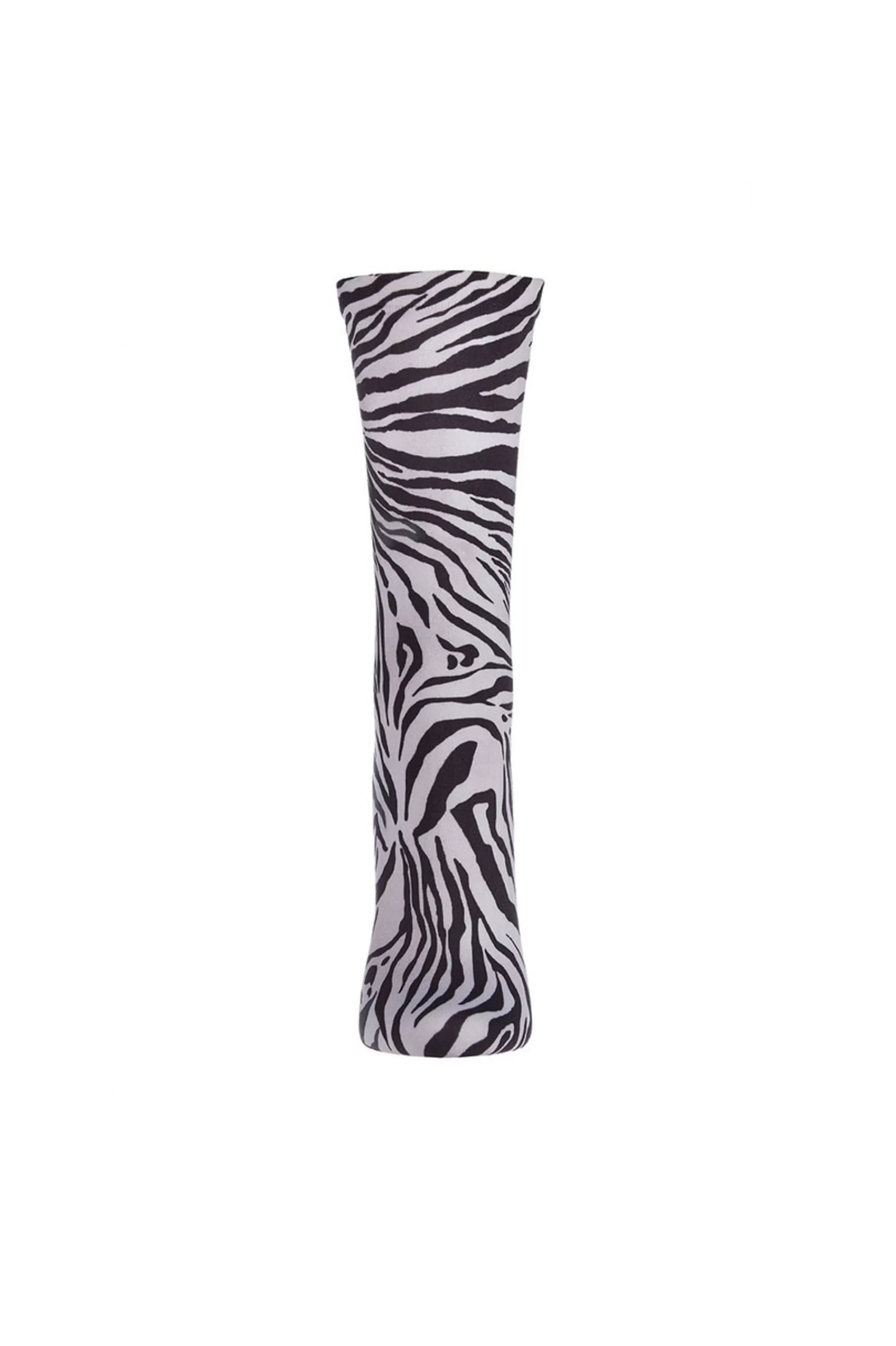 Natori Socks<Zebra Printed Crew Socks White